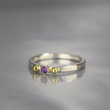 Amethyst Gold and Silver Ring