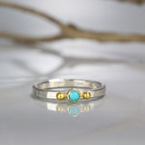 Turquoise Lapis Silver Stacking Ring