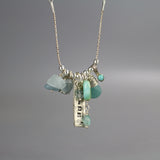 Silver Gemstone Spirtual Flow Necklace