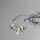 Silver Gemstone Spirtual Flow Necklace