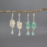 Silver Raspberry Cluster Earrings