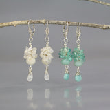 Silver Raspberry Cluster Earrings