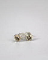 Silver Raw Diamond Stud Earrings