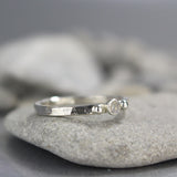 Sterling Silver Birthstone Stacking Ring