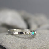 Sterling Silver Birthstone Stacking Ring