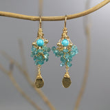 Small Turquoise Goddess Earrings