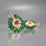 Pink Zircon Mandala Earrings