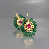 Pink Zircon Mandala Earrings