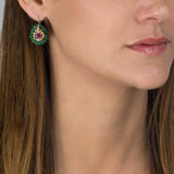 Pink Zircon Mandala Earrings