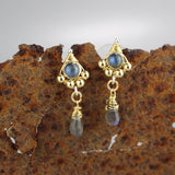 Labradorite Spring Stud Earrings