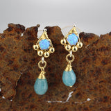 Opal Aqua Quartz Spring Earrings