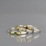 Emerald Gold and Silver Ring
