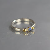 Labradorite Gold and Silver Ring