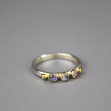 Silver gold Triple Stacking Ring