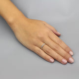 Silver Triple Labradorite Stacking Ring