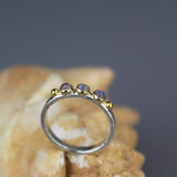 Silver gold Triple Stacking Ring