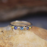 Silver gold Triple Stacking Ring
