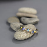 Silver gold Triple Stacking Ring