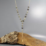 Gold Filled Labradorite Tassel Necklace