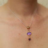 Twisted Amethyst necklace in Sterling Silver