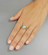 Moonstone Turquoise Venus Ring