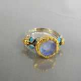 Moonstone Turquoise Venus Ring