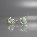 Amazonite Pearl Victoria Earrings