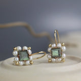 Labradorite Pearl Victoria Earrings