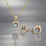 Labradorite Pearl Victoria Necklace