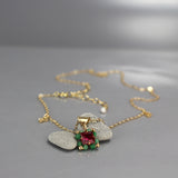 Pink Green Victoria Necklace