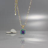Purple CZ Turquoise Victoria Necklace