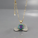 Purple CZ Turquoise Victoria Necklace