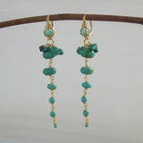Long Turquoise Vine Earrings