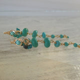 Long Turquoise Vine Earrings