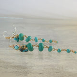 Long Turquoise Vine Earrings