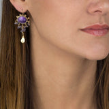 Waterfall Amethyst Earrings in Gold Filled