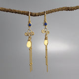 Lapis Spiral Dangle Earrings
