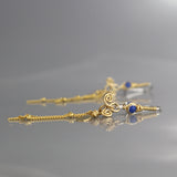 Lapis Spiral Dangle Earrings