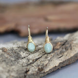 Wire Wrapped Aquamarine Earrings