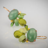 Aventurine Green Big Bee Earrings