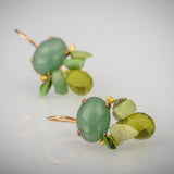 Aventurine Green Big Bee Earrings