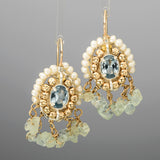 Blue Cubic Zirconia Cherkes Earrings