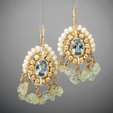 Blue Cubic Zirconia Cherkes Earrings