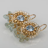 Blue Cubic Zirconia Cherkes Earrings