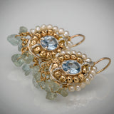 Blue Cubic Zirconia Cherkes Earrings