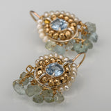 Blue Cubic Zirconia Cherkes Earrings