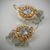 Blue Cubic Zirconia Cherkes Earrings