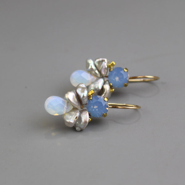 Swarovski Crystal Pearl Bee Earrings