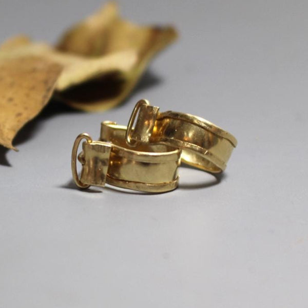 Gold Huggie Hoop Earrings, Hammered Hoop Earrings, Wide Hoop Earrings, Gold Filled or 14K Gold, Chunky Hoop Earrings, Unique Hoops, Wedding