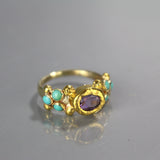 Solid Gold Amethyst Caterina Ring